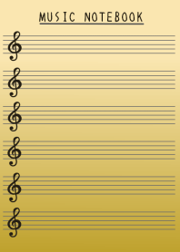 MUSIC COLOR NOTEBOOKj-GOLD