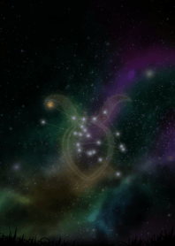 幻想的な星空と牡牛座
