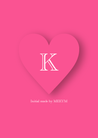 Heart Initial -K- PINK.