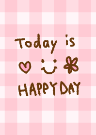 Smile -Pink check10-