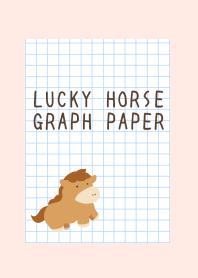 LUCKY HORSE GRAPH PAPER-LIGHT PINKj