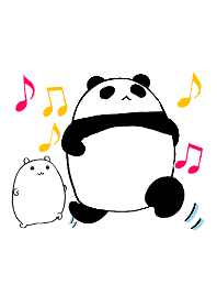 パンダと白いハムスター