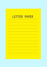 COLLAR LETTER PAPER/YELLOW/SKY BLUE