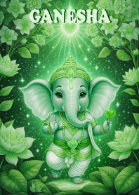 Ganesha, green brings wealth, wealth
