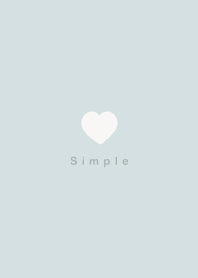 simple 水色ハート
