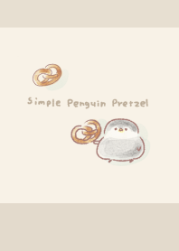 簡單的 企鵝 椒鹽捲餅 淺褐色的