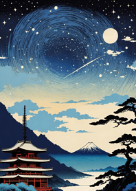 Moonlight and Sea Ukiyo-e Eri2M
