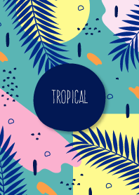 Abstract Tropical (Fountain Blue)