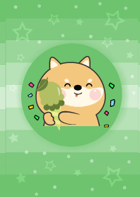 Simple  Shiba Inu Love Green Theme