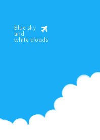 ท้องฟ้าสีครามและเมฆสีขาว
