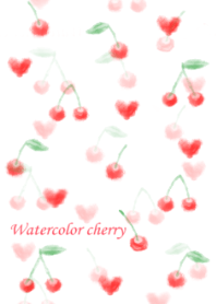 Watercolor cherries