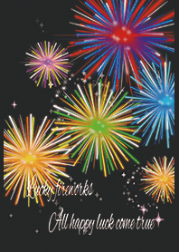 ブラック ピンク 全体運upの花火 Pop Line 着せかえ Line Store