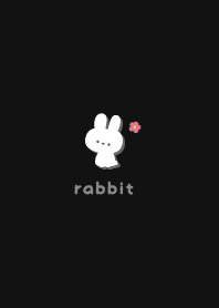 Rabbits5 Flower - Black