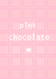 coklat merah muda & hati