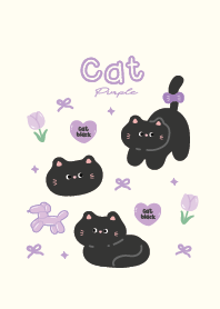 แมวดำสุดน่ารัก ชอบสีม่วง