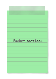GREEN Pocket notebook/WHITE