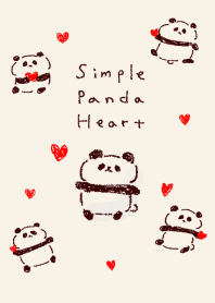 simple Panda heart beige.