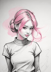 Q version - Cute girl 4D1134