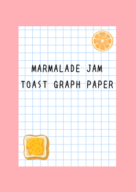 MARMALADE JAM TOAST GRAPH PAPER-PINK RED
