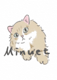 ミヌエット/ベージュ猫（シンプル）