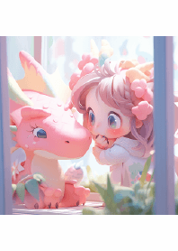 Pink cute dragon part2