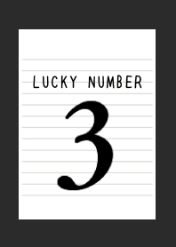 LUCKY NUMBER 3 NOTEBOOK-CHARCOAL GREYj