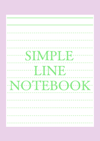 SIMPLE GREEN LINE NOTEBOOKj-LIGHT PURPLE