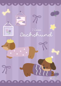 I love Dachshund & Blueberry