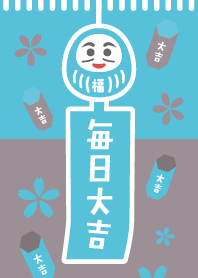 LUCKY DARUMA / SAKURA / Blue x Gray