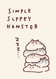 Simple sleepy hamster.