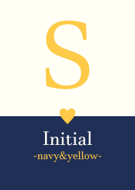Initial "S" -navy&yellow-