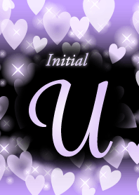 U-Initial-heart- Purple&black