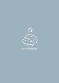 Lucky Hedgehog -blue gray- star