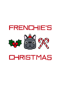 フレンチブルドッグクリスマス　ブリンドル