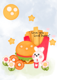 Cute bunny & fast food 6