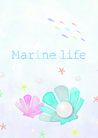 Marine life. Pearl and shell.