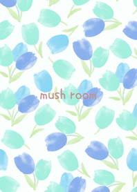 水彩チューリップ（ブルー） mush