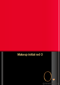 Makeup initial red O