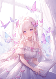 夢幻の粉紫蝴蝶女孩❤️