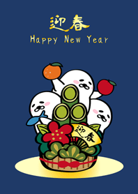 慵懶海豹部隊˙過年(深藍色)