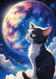 Night Moon Star Cat b898c1