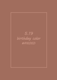 birthday color - May 19