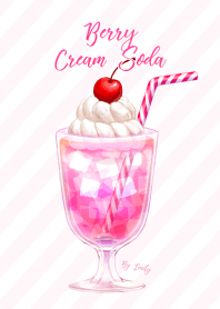 Strawberry Cream Soda Float.