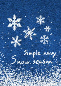 simple navy theme -snow season-
