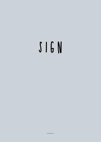 Beige Blue : Simple cute sign