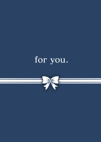 シンプルリボン ネイビー