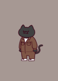 Coveralls black cat.(dusty colors12)