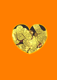 Heart Orange where money collects