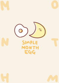 simple Month fried egg beige