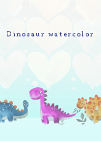 ゆるい恐竜 水彩画 Dinosaur watercolor2